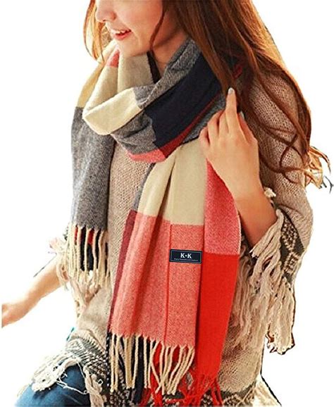 Amazon.com: Big Plaid Scarf.